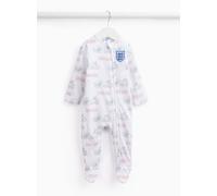 White England Three Lions Football Print Sleepsuit Up to 1 mth