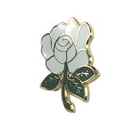White English Rose England Flag Pin Badge
