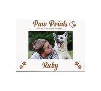 White Engraved Personalised Dog Remembrance Picture Photo Frame Gift