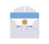 White Envelope Greeting Cards With Unique Argentine Flag Pattern For Write Down Your Blessings For Various Holidays