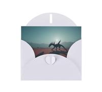 White Envelope Greeting Cards With Unique Crimson Wings Pattern For Write Down Your Blessings For Various Holidays