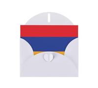 White Envelope Greeting Cards With Unique Flag Of Armenia Pattern For Write Down Your Blessings For Various Holidays