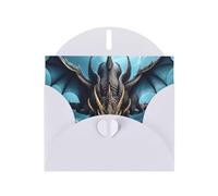White Envelope Greeting Cards With Unique Flying Dragon Pattern For Write Down Your Blessings For Various Holidays