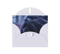 White Envelope Greeting Cards With Unique Majestic Cat Pattern For Write Down Your Blessings For Various Holidays