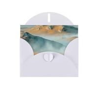 White Envelope Greeting Cards With Unique Mountain Brew Pattern For Write Down Your Blessings For Various Holidays