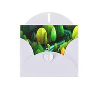 White Envelope Greeting Cards With Unique Mystic Wood Pattern For Write Down Your Blessings For Various Holidays