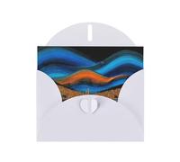 White Envelope Greeting Cards With Unique River Grace Pattern For Write Down Your Blessings For Various Holidays