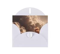 White Envelope Greeting Cards With Unique Ship In The Desert Pattern For Write Down Your Blessings For Various Holidays