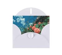 White Envelope Greeting Cards With Unique Sunshine Petals Pattern For Write Down Your Blessings For Various Holidays
