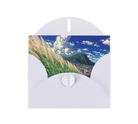 White Envelope Greeting Cards With Unique Whispering Hills Pattern For Write Down Your Blessings For Various Holidays
