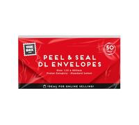 White Envelopes DL 50 Pack - 80gsm Letter Peel and Seal - Strong Envelopes for Business, Office, Home, Cards, and Everyday Mailing