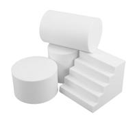 White EVA Foam Photography Prop Blocks for Jewelry Display Staging | Hard Foam Pieces, Ladder Boards and Cylinders, Indoor Studio Styling, for Eyewear and Brand Compositions
