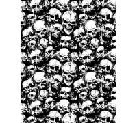 White Evil Skulls Sketch Book on Cover with White Color Interior Pages and Page Numbers: A Perfect Gift for anyone who loves drawing, sketching, and practicing art skills