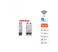 (White, eWelink 80A) Smart Light Switch WIFI 63/80A Single Phase Circuit Breaker Timer Relay Switch Voice Remote Control Works With Tuya eWeLink APP Alexa Google Home
