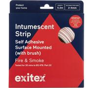 (White) Exitex 5.2m Intumescent Strip Fire Smoke Door Seal Self Adhesive Surface Mounted