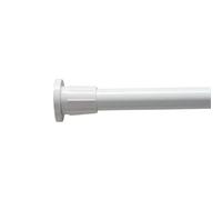 White Extendable Shower Rail 1060-1830mm No Screws Easy Install Bathroom Cubicle