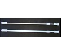 WHITE EXTENDABLE TELESCOPIC SHOWER RAIL ROD 70cm-120cm (27"-47") - Curtains At Home