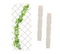 White Extendable Trellis 90x180cm Set Wood Plant Frame Panel Climbing Support