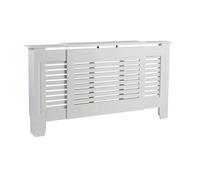 White Extending Adjustable Radiator Cover Wooden Mdf Wall Cabinet Slatted Grill