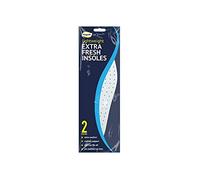 White Extra Fresh Foam Insoles, 2 Pairs - Lightweight, One Size Fits All, Ideal Shoe Support