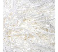 WHITE EXTRA SOFT SHREDDED TISSUE PAPER FOR GIFT BOXES HAMPERS AND PACKAGING (100G)