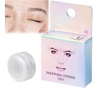 White Eyebrow Mapping String for Permanent Makeup - Brow Marker Thread With Colored Ink - Waxing Tool (10m/32.8ft)