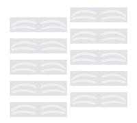 White Eyebrow Shaping Stencils Pack of 10 Adjustable Waterproof Stickers for Makeup Precisely Eyebrow Stencil Sheets