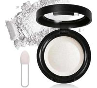 White Eyeshadow, Shimmer Pearl Shadow for Eye Make-Up, Matte Pressed Fine Powder, Long-lasting Sweatproof Formula, Comes with an Eyeshadow-Brush