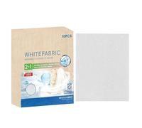 White Fabric Dye, 10 Sheets Whitener, Washing Machine Clothes Dye, Natural Brightener, Safe Gentle Formula, Quick Color Restore for Linen Cotton Wool Wood Jeans Shirt, Treat Greying, Instant Whiteness