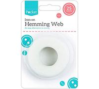 White Fabric Hemming Web Tape Roll, 25 meter - Easy-to-Use, Ideal Permanent Solution for Bonding Fabrics Together