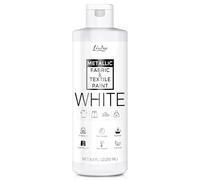White Fabric Paint - 250ml Textile Paint Permanent for Textile and Leather Clothes, Fabric Coat Paint for DIY Fabric Dye Projects, Washable Clothing Paints for T-shirts, Jeans, Canvas Shoes, Sofa