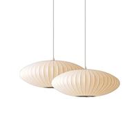 White Fabric Pendant Light Silk Warm Cocoon Hanging Lamp Single Head Lantern Flat Shape Silkworm Cocoon Chandelier for Caffe House Dining Room Showroom Hollow Suspension Lighting Chaser of Light