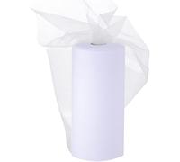 White Fabric Tulle Rolls 30cm x 91.4m, Tulle Fabric Wedding Decoration 100 Yards Tulle Roll Netting for DIY Tutu Skirt Table Skirt Craft Bow, Party Decoration Gift Wrapping