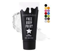 White Face Paint, Clown Makeup Body Paint, Blendable Cream Face Painting Kits for Skull Joker Vampire Mime , Halloween Skeleton Cosplay, Costume, Parties,Stage, Theater, 2.1 fl oz (60ml)