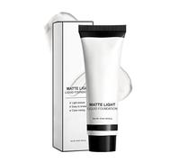 White Face Paint Foundation - 37ml Liquid Makeup, Matte Finish Smudge Proof Formula, Full Coverage Face Base | Long Lasting White Makeup For Cosplay Halloween Party Stage Performance Adults Children