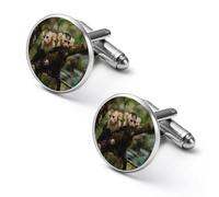 White Faced Capuchin Monkeys Men Cufflinks Shirt Cuff Links Business Tuxedo Studs Wedding