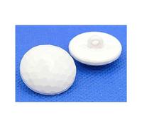 White Faceted Domed Shank Buttons Size 22mm (6)