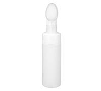 White Facial Cleanser Foaming Bottle Silicone Brush Refillable Empty Mousse Foaming Bottle (150ML)