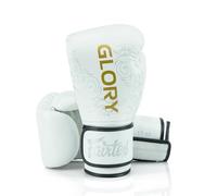 White Fairtex BGVG3 X Glory Velcro Boxing Gloves