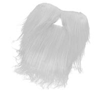 White Fake Beards with Elastic Strap - Suitable for Dwarf, Pixie, Elf, Old Man, Viking