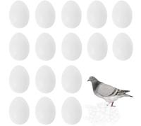 White Fake Eggs Solid Plastic Dummy Pigeon Eggs for Pigeons Bird DIY Easter Crafts (20 PCS)