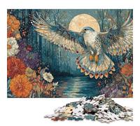 White Falcon Wooden Jigsaw Puzzle 1000 Pieces for Adults Fun Stress Relief Toy Toy Intellectual Game Education Game Decoration Challenge Educational 1000pcs (75x50cm)