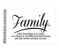 White Family Tree Roots Scrapbook Dry Mount Photo Album (A5 (210x150mm))