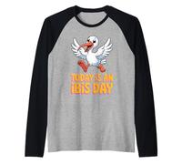 White Fantastic Bold Nature Feather Awesome Unique Bird Ibis Raglan Baseball Tee