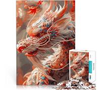 White Fantasy DragonJigsaw Puzzles 2000 Piece for Adults Difficult and Challenge is ideal as a gift for the whole family 70x100cm