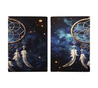 White Fantasy Dream Catcher Passport Card Holder Travel Passport Covers Case Pu Passport Book Cover Passport Wallet Cover Case Passport Protective Cover Unisex Passport Protector, style, 20.3x13.8cm