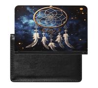 White Fantasy Dream Catcher Passport Holder Cover Wallet Case PU Leather Passport Book Card Holder for Travel Must Haves