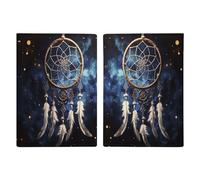 White Fantasy Dream Catcher Passport Holder Multifunctional Travel Passport Wallet Portable Passport Cover Exquisite Passport Protector for Adult