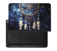 White Fantasy Dream Catcher Passport Holder Premium PU Leather Passport Cover Portable Travel Passport Protector Case Unisex Travel Essentials Document Organizer for Vacation Business Trips