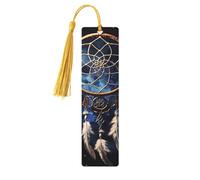 White Fantasy Dream Catcher Wood Bookmark for Book Lovers Birthday Teachers Gift, Handmade Craft Book Marks Ornaments with Tassel Exquisite Reading Page Markers for Men Women